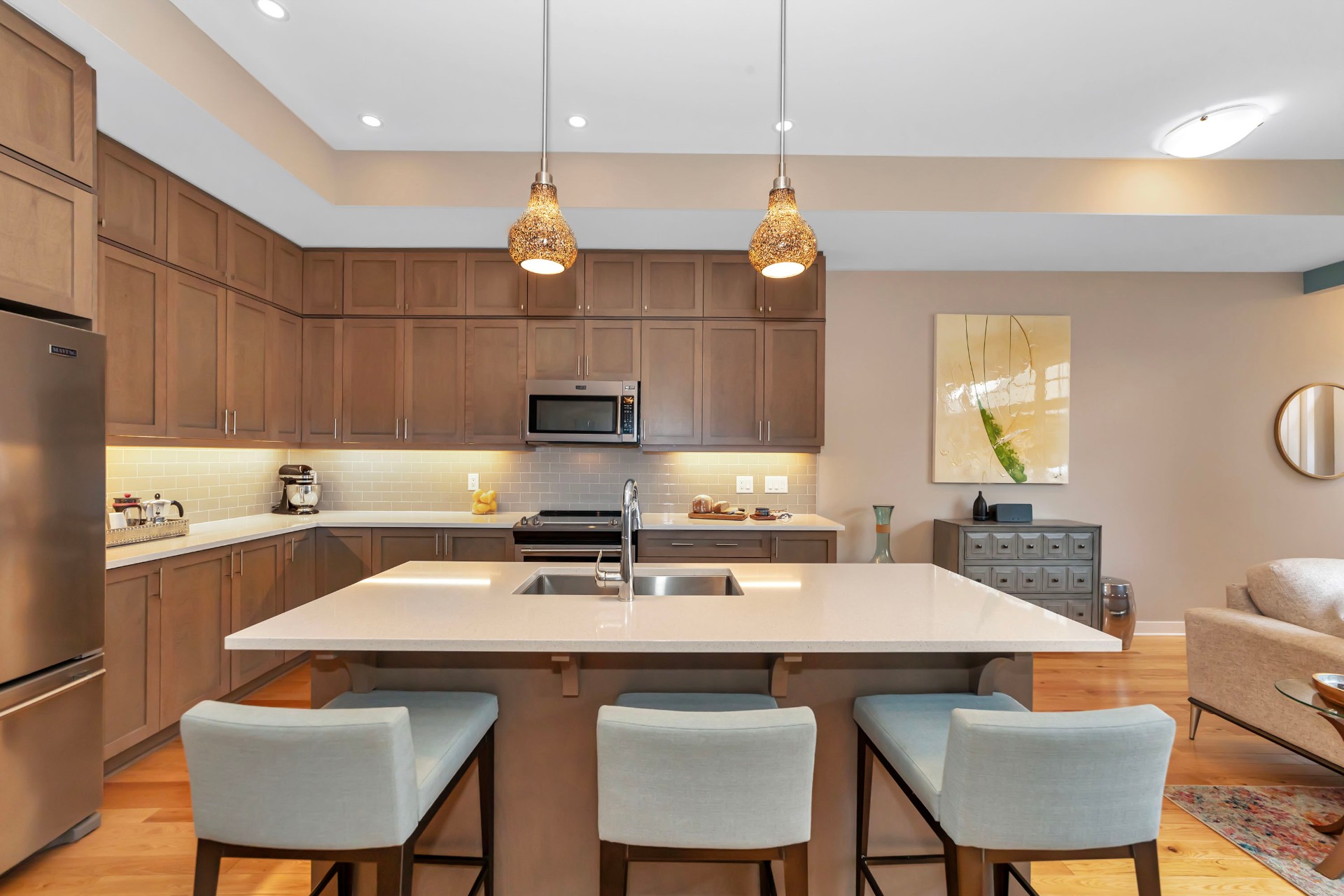 Modern Ottawa home interior in warm natural light